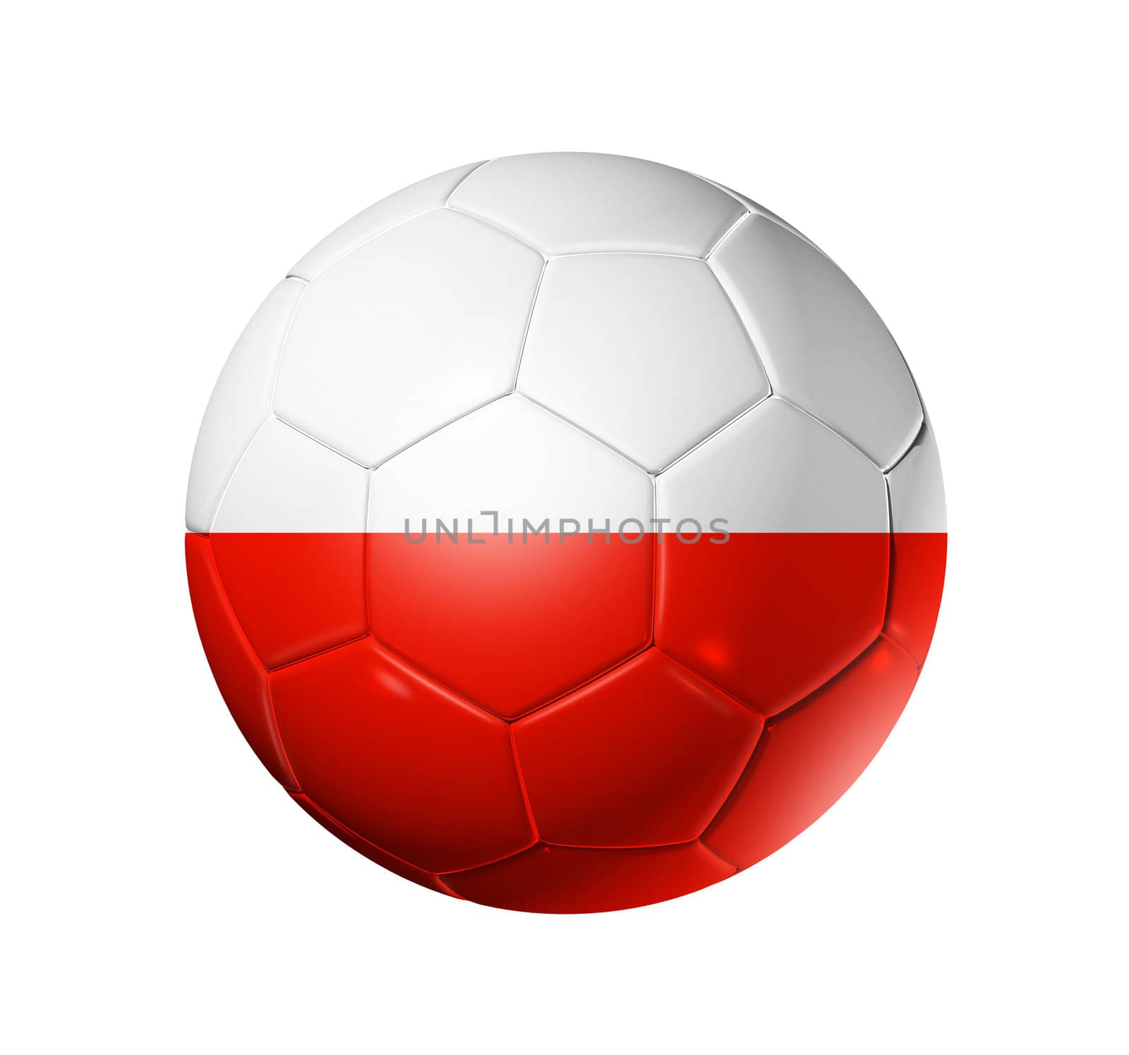 Soccer football ball with Poland flag by daboost