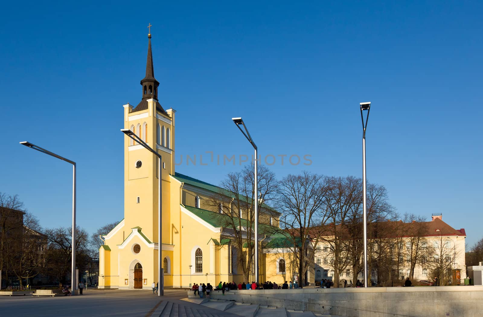 Capital of Estonia, Tallinn is famous for its World Heritage old town walls and cobbled streets. St. John's Church is in Freedom Square