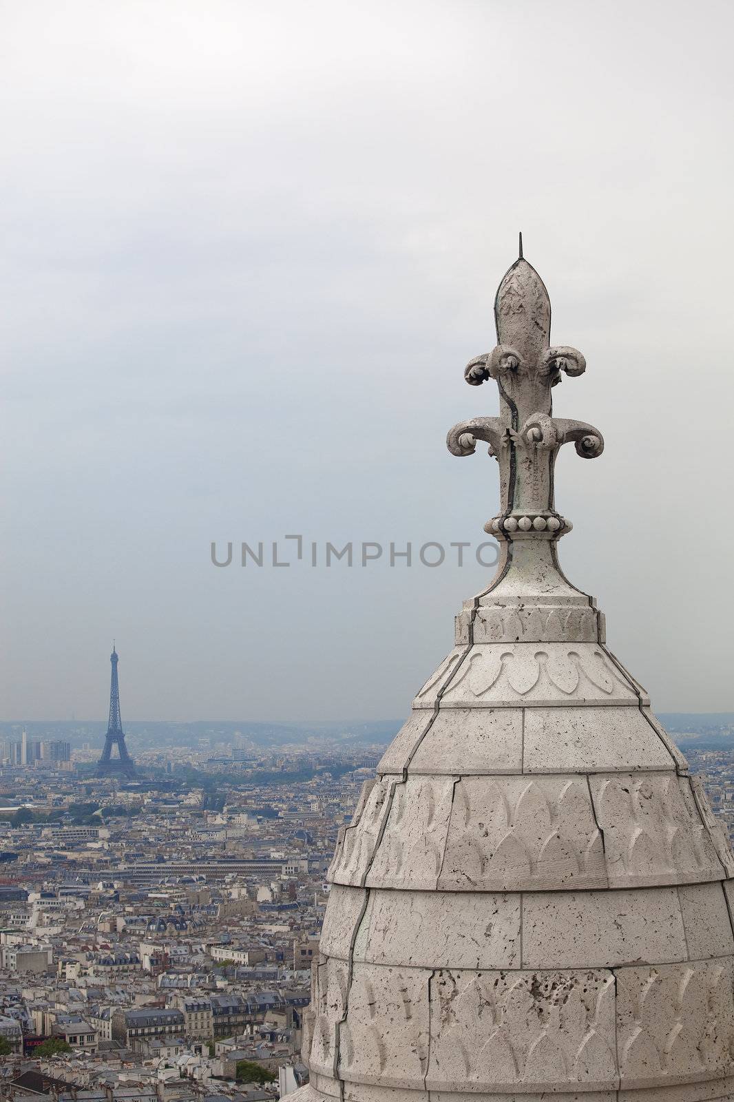 Paris seen from the dome of Sacre Coeur