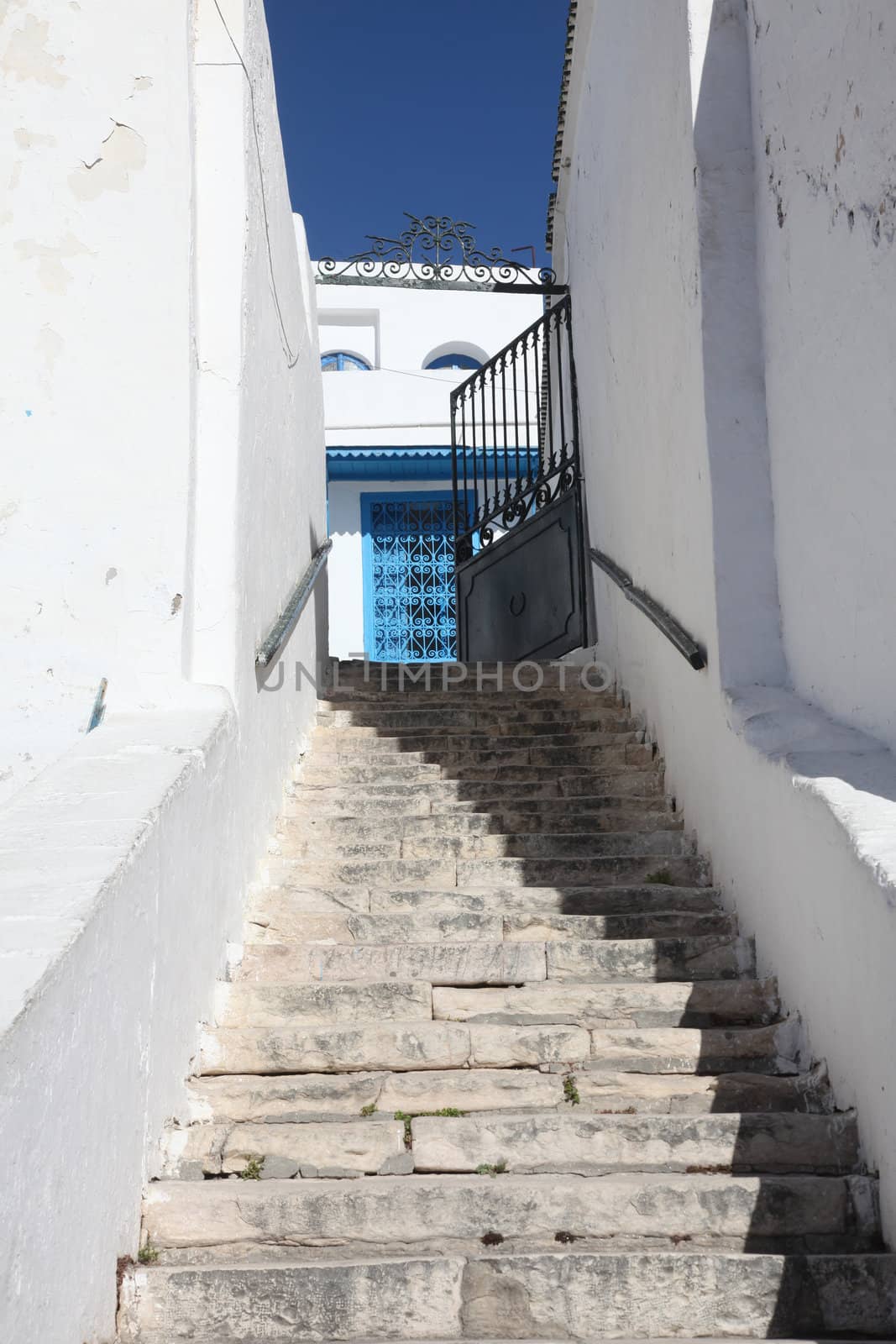 Stairway in Sidi Bou Said, Tunisia