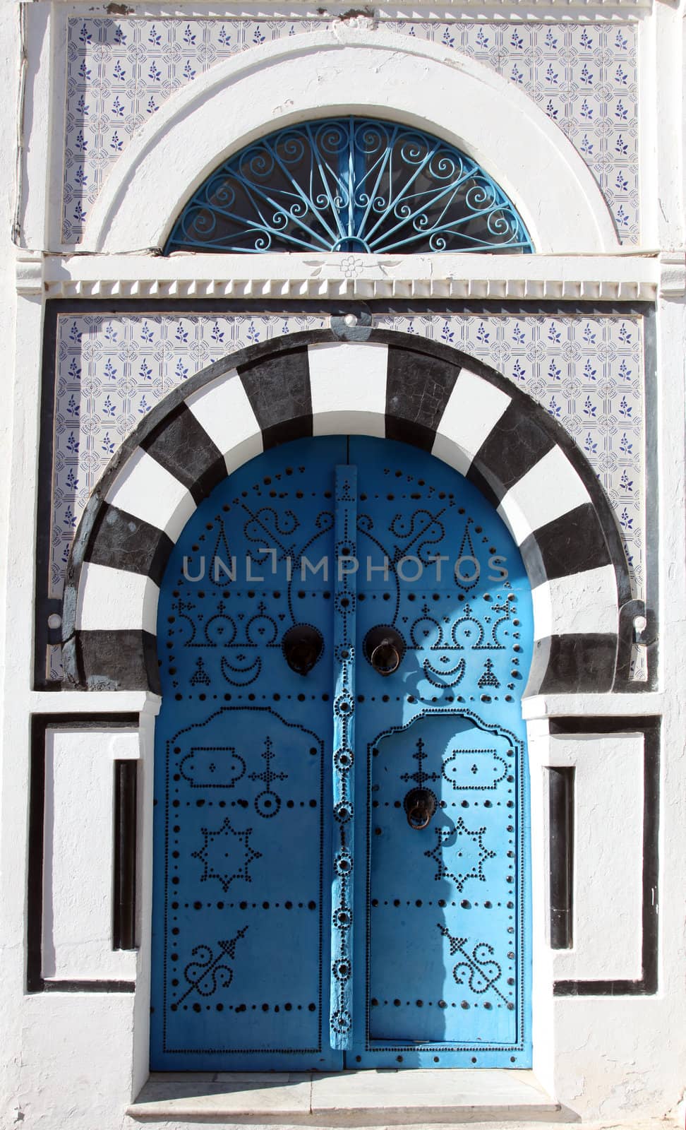 Traditional door from Sidi Bou Said, Tunis by atlas