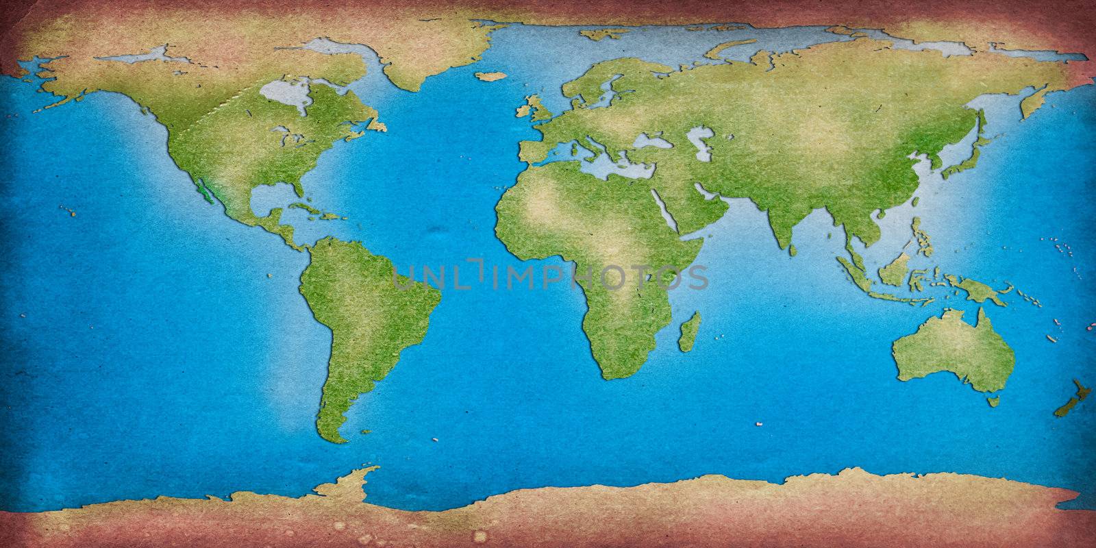 recycle world map for your background by Suriyaphoto