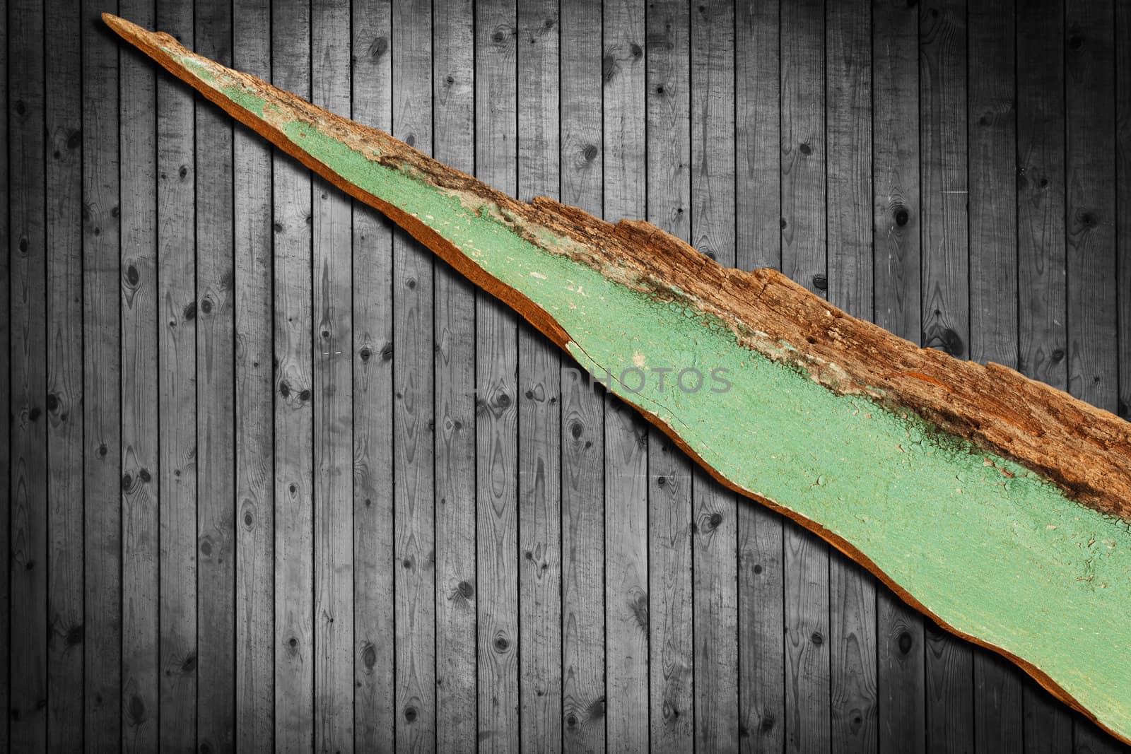 Old grung column Wood Texture and wooden sign with copy space fo by Suriyaphoto