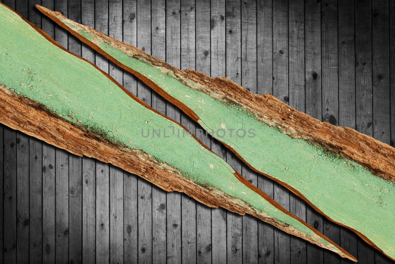 Old grung column Wood Texture and wooden sign with copy space fo by Suriyaphoto