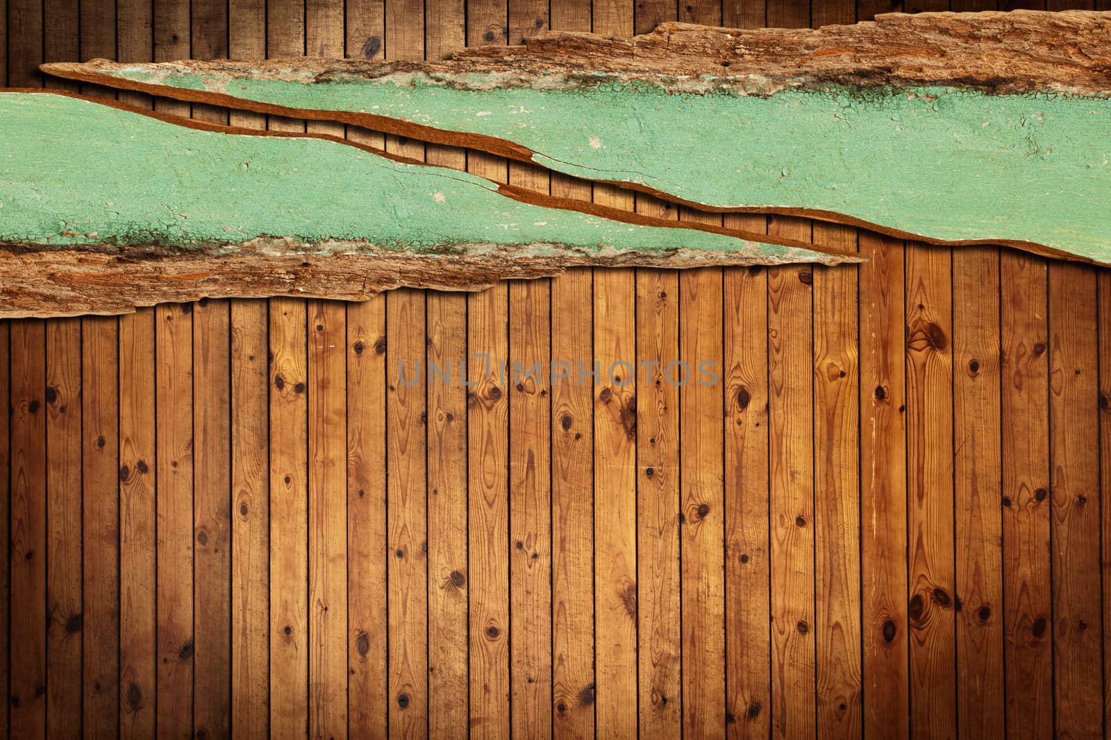 Old grung column Wood Texture and wooden sign with copy space fo by Suriyaphoto