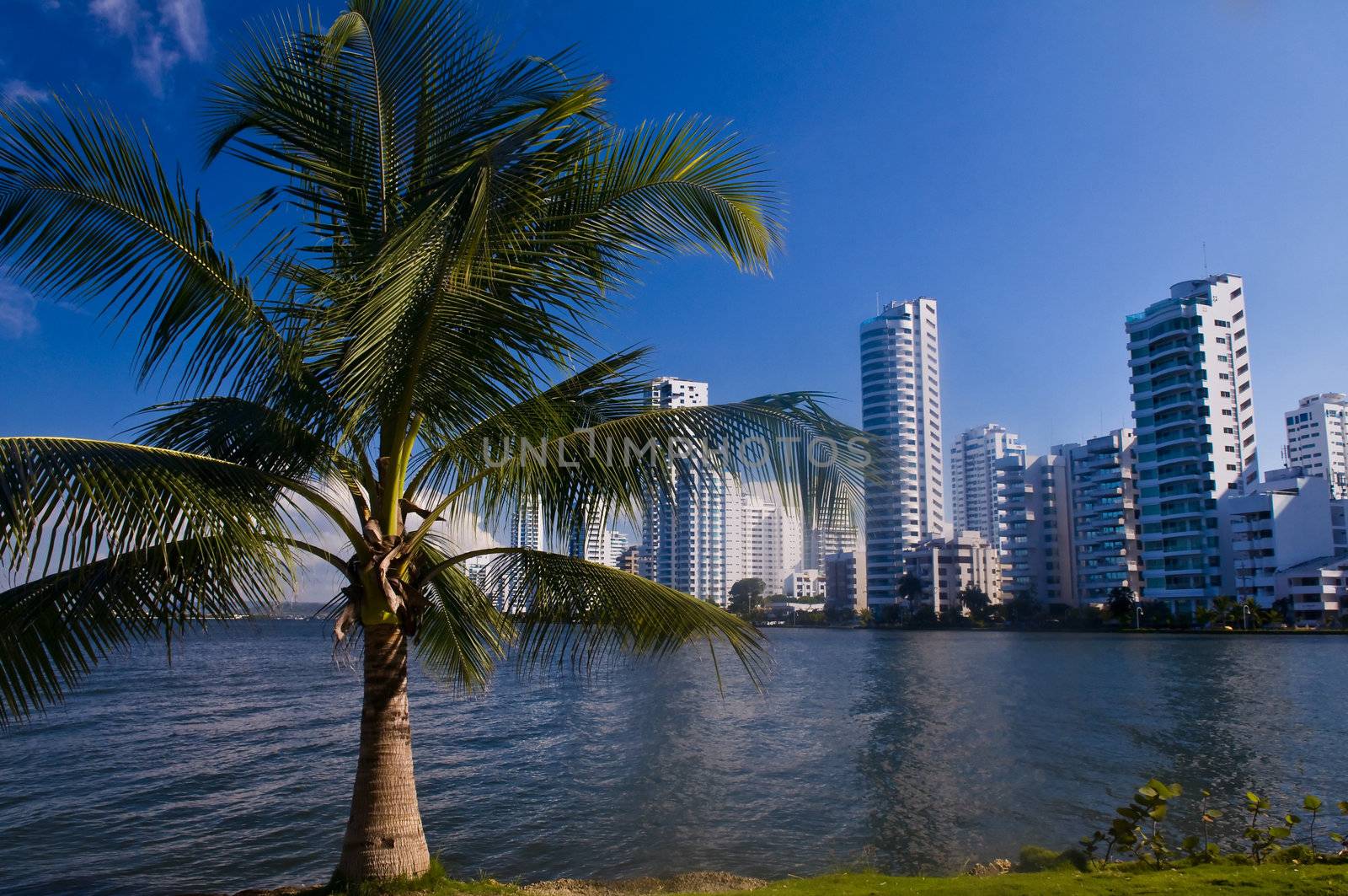 View of "Boca Grande" in  "Cartagena de indias" Colombia 