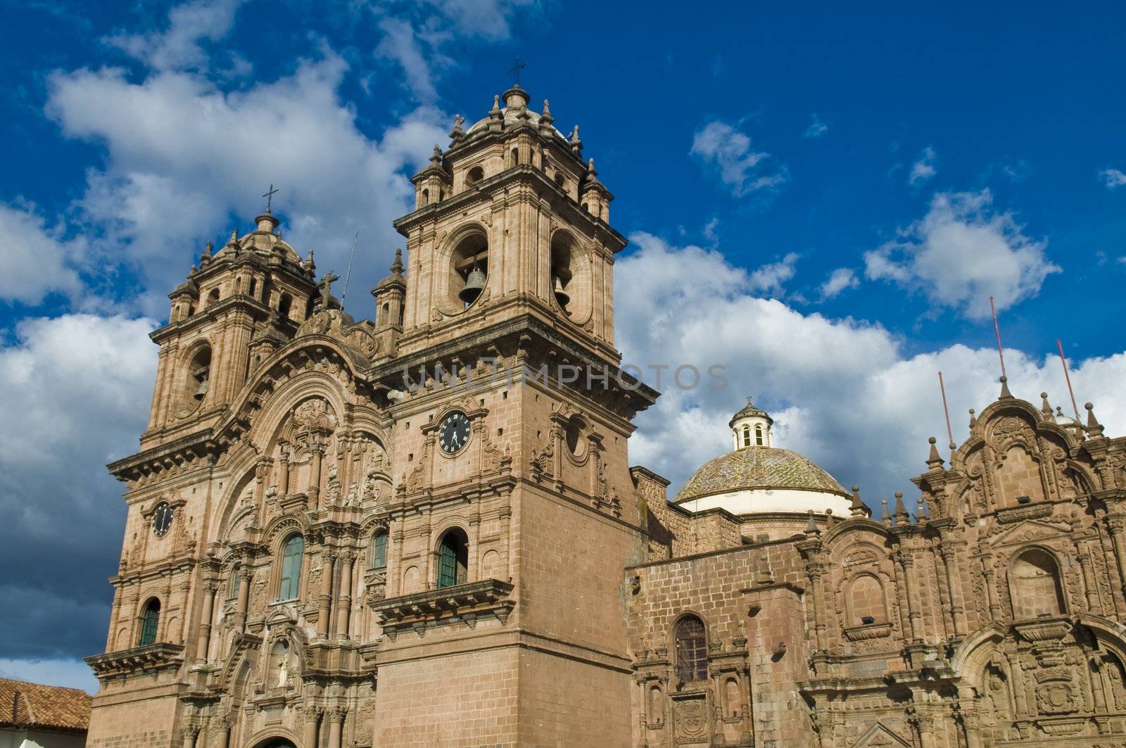 The cathadral in "Plaza de armas" in the center of Cusco Peru