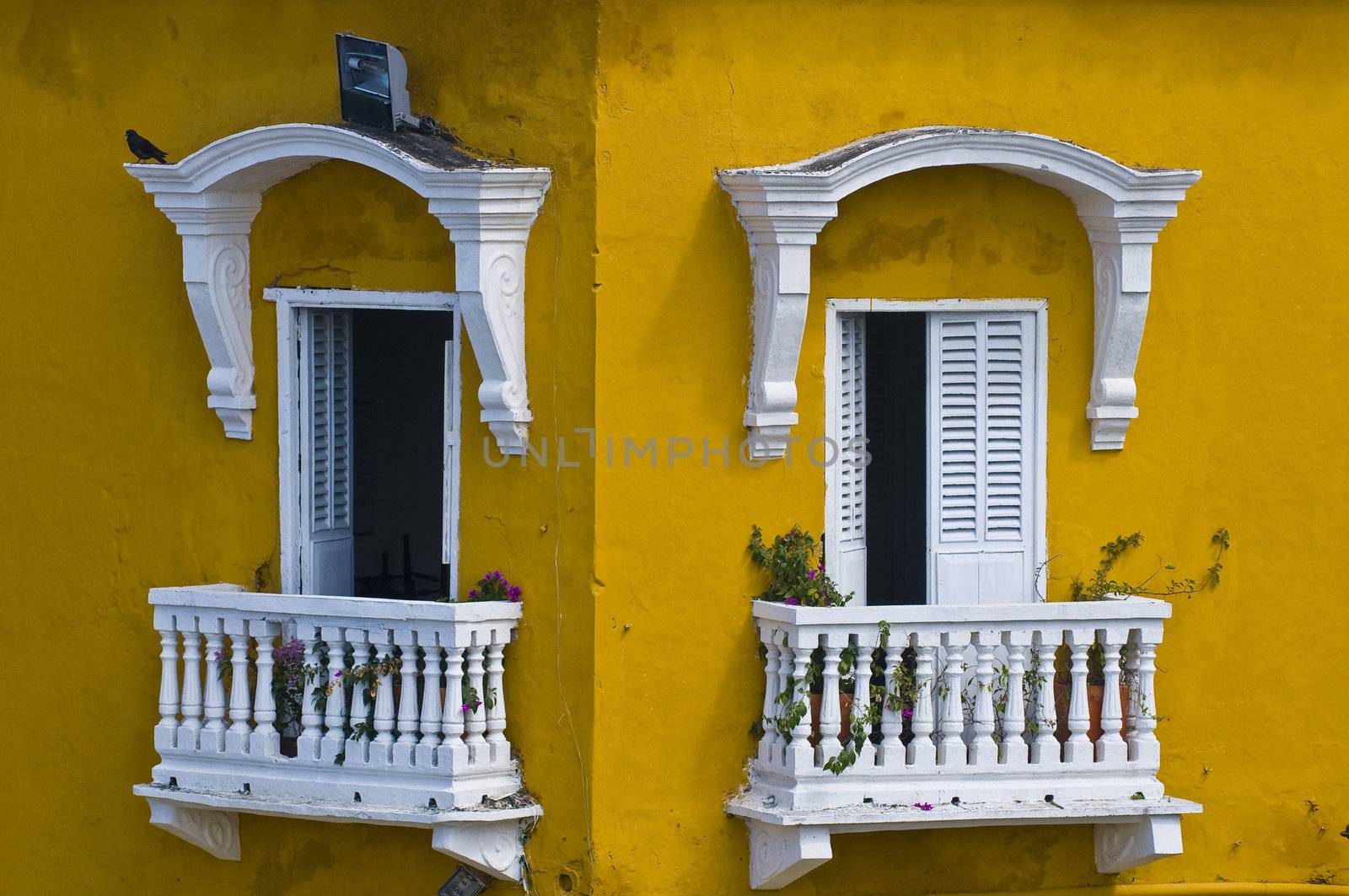 The architecture of  "Cartagena de indias" Colombia 