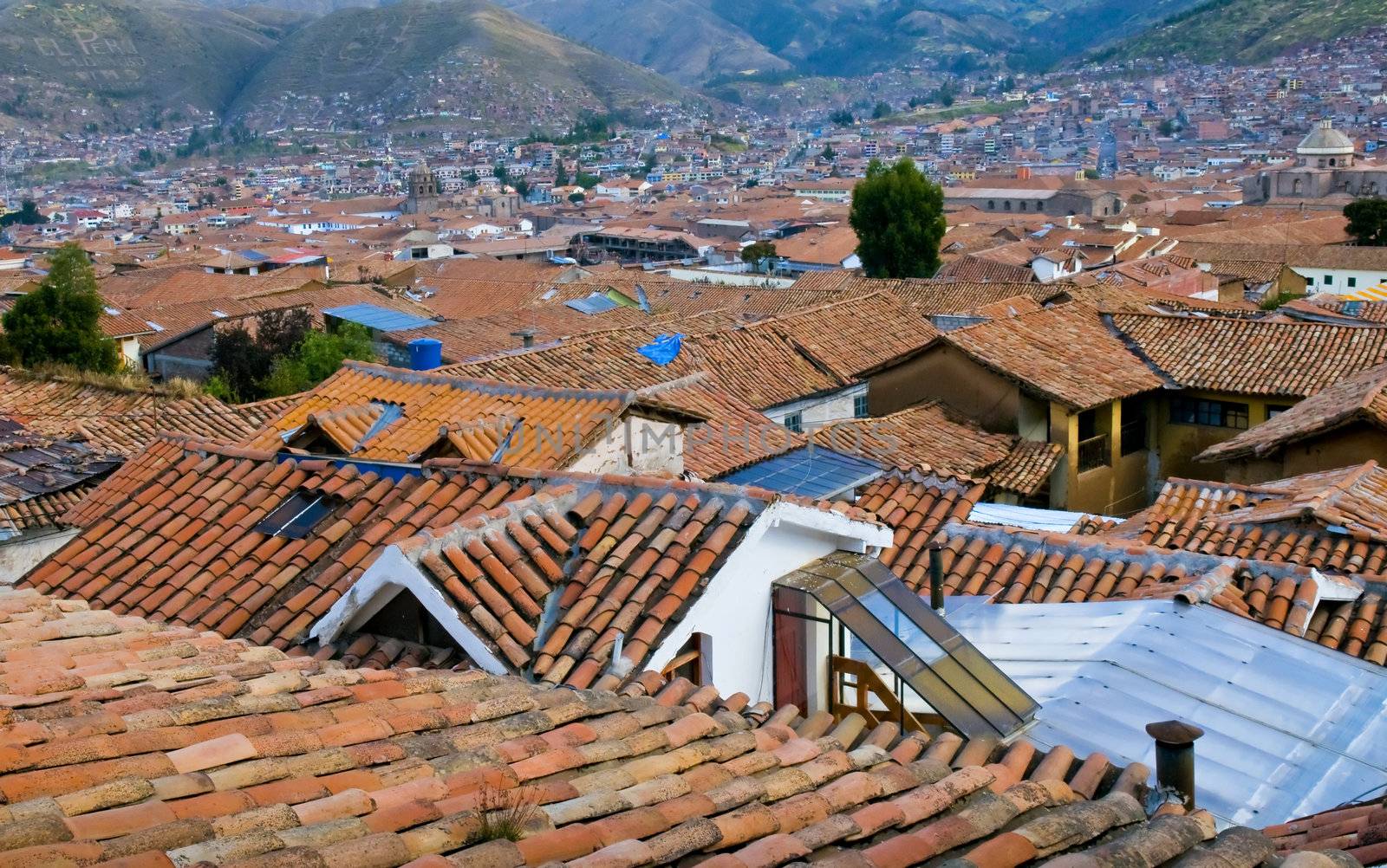 View of the Peruvian city of Cusco the former capital of the Incan empire and "unesco" world heritage site