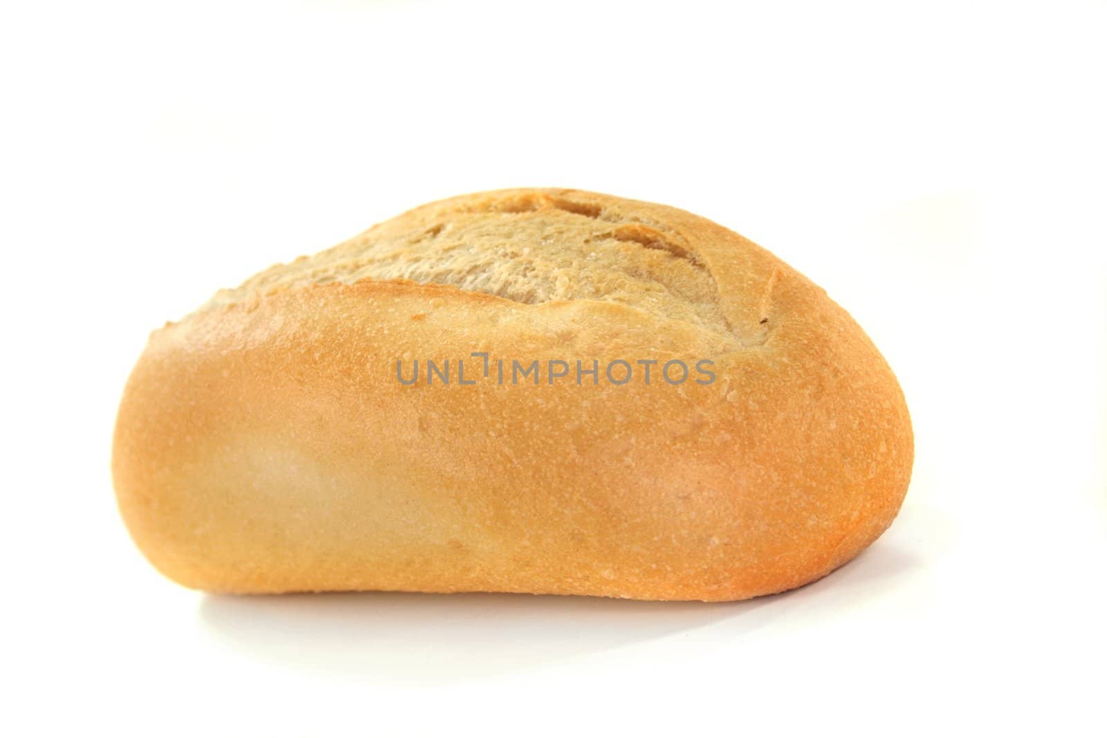a crusty roll on a white background