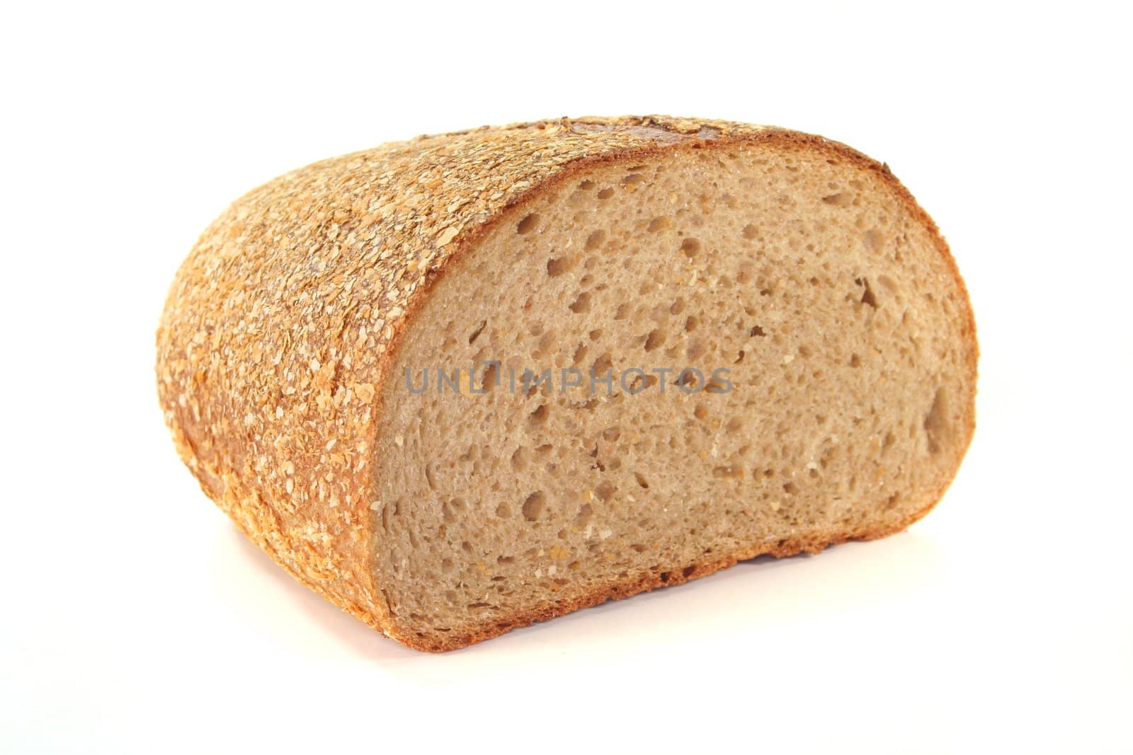 a crusty loaf of bread on a white background