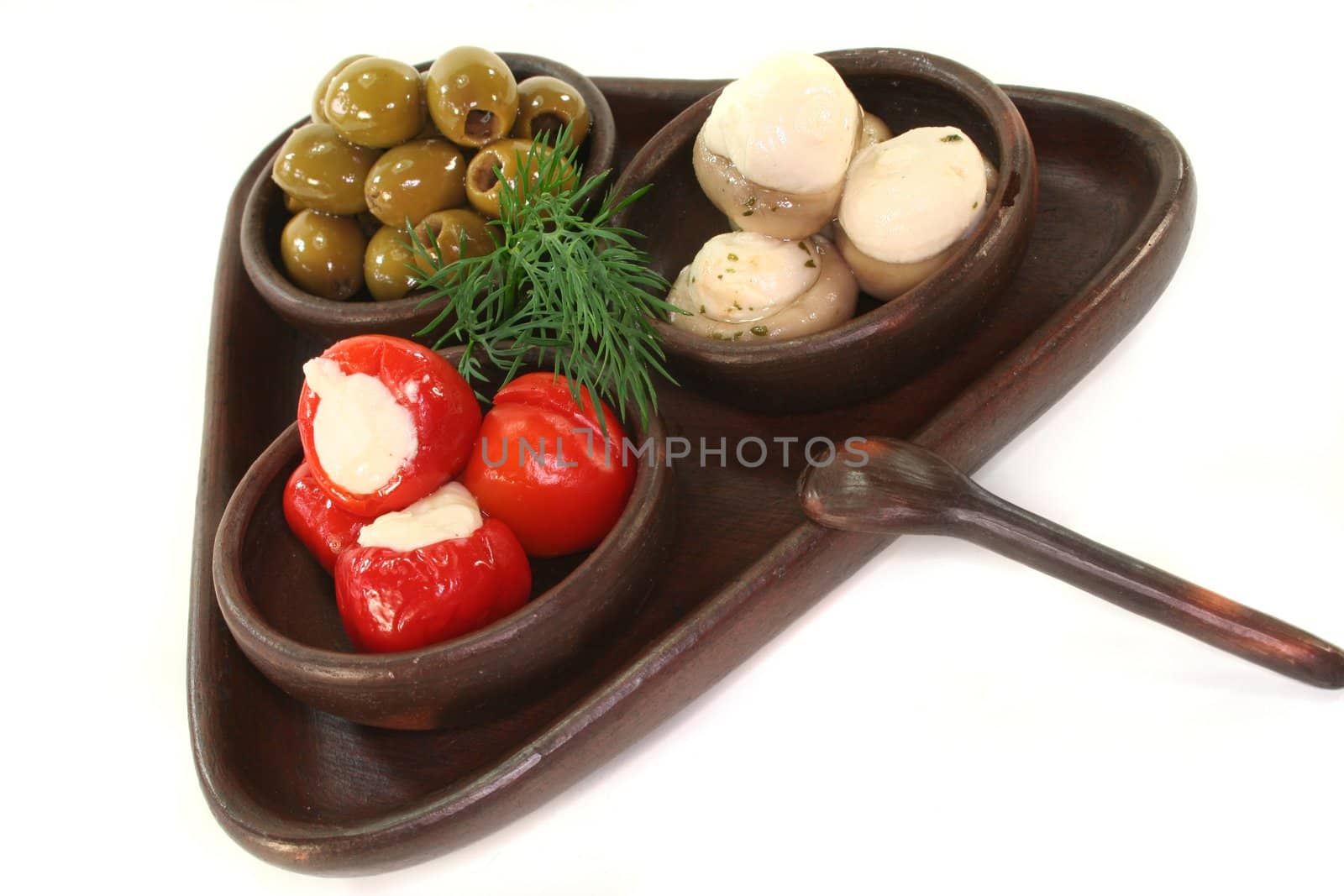 olives, stuffed peppers and mushrooms by discovery