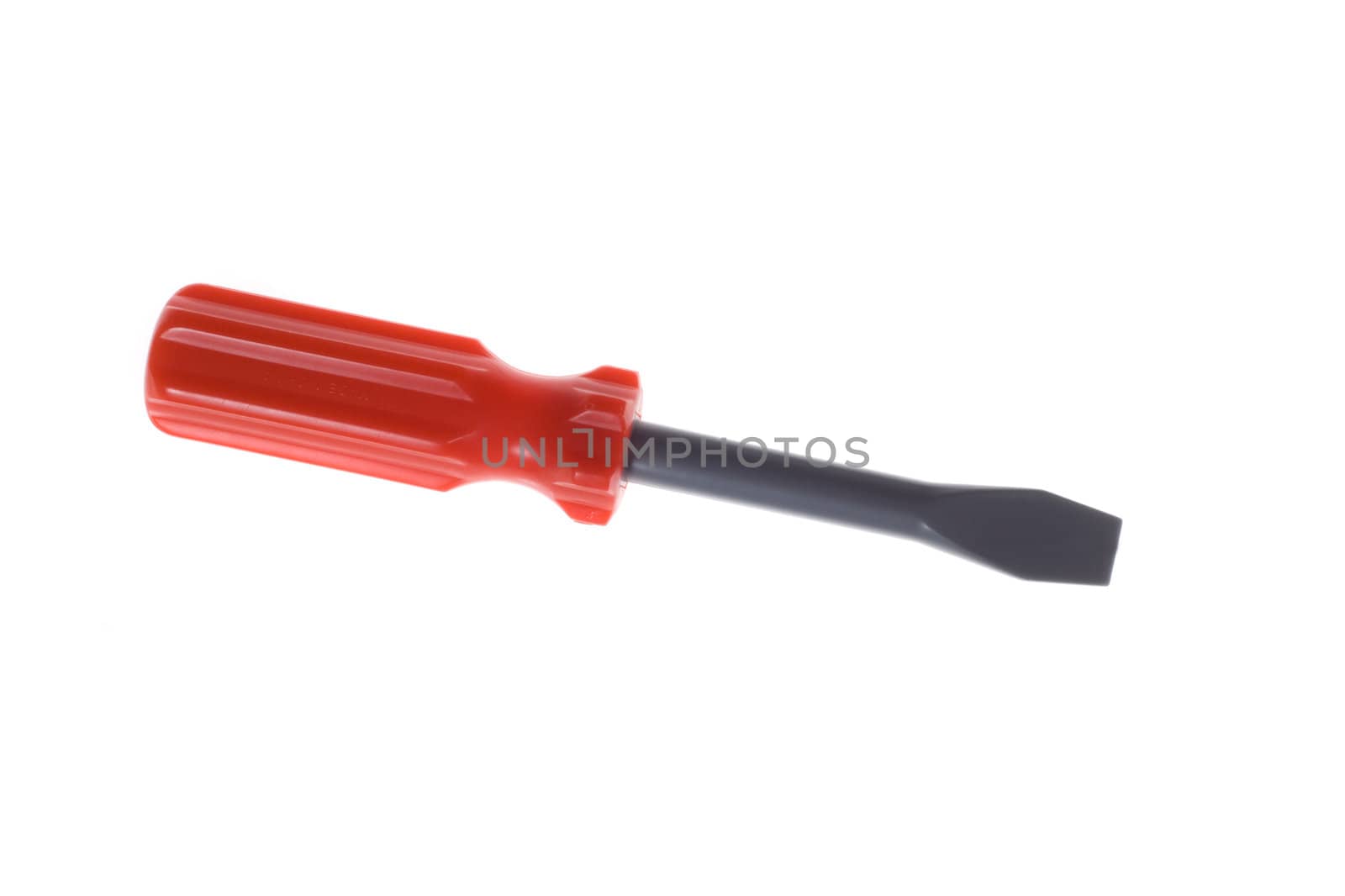 plastic screwdriver photo on the white background