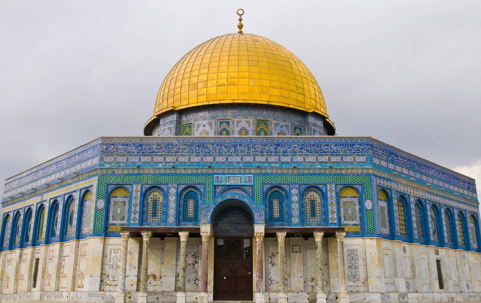 Dome of the rock in the old city of jerusalem , Israel