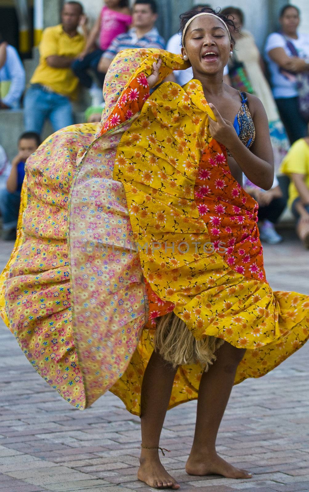 Catagena de Indias , Colombia - December 22 : Dancer in the celebration for the presentation of the new city symbol held in Cartagena de indias on December 22 2010