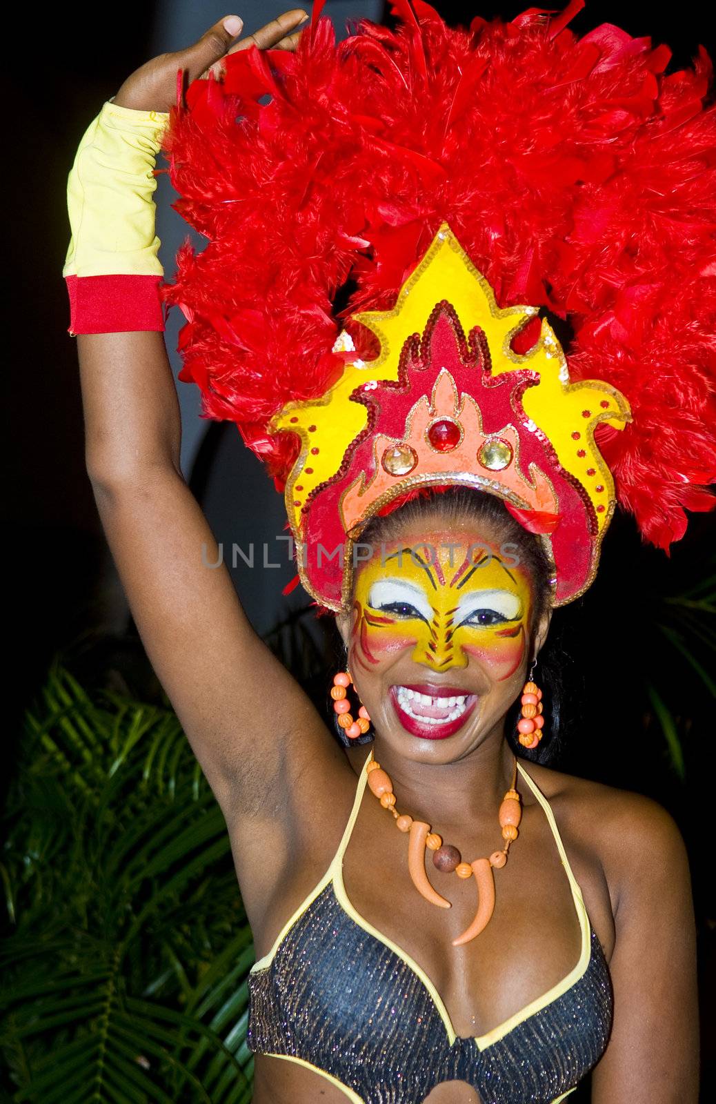 Catagena de Indias , Colombia - December 22 : Portrait of a colombian woman participant  in the celebration for the presentation of the new city symbol held in Cartagena de indias on December 22 2010