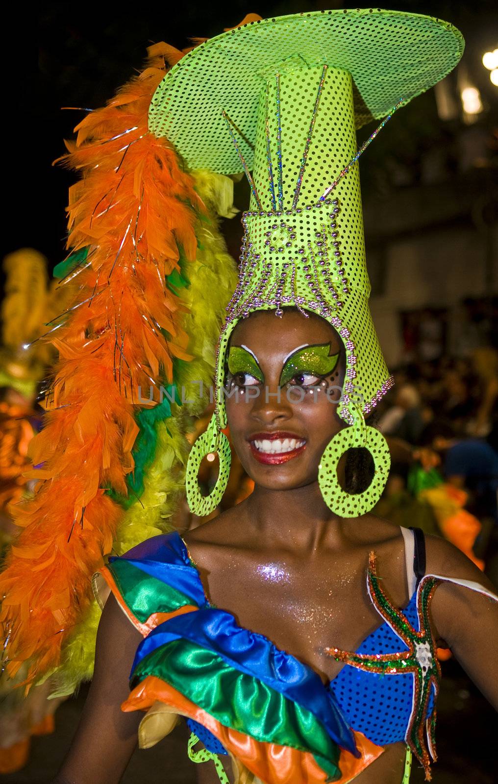 MONTEVIDEO, URUGUAY - FEB 05 2011 :  dancer participant in the annual national festival of Uruguay ,held in Montevideo Uruguay on February 05 2011