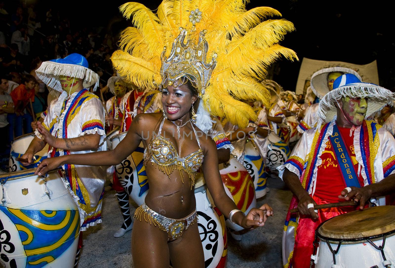 MONTEVIDEO, URUGUAY - FEB 05 2011 :  dancer participant in the annual national festival of Uruguay ,held in Montevideo Uruguay on February 05 2011