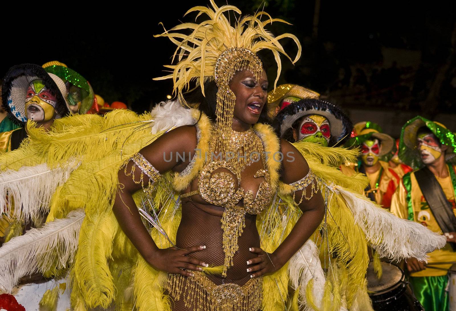 MONTEVIDEO, URUGUAY - FEB 05 2011 :  dancer participant in the annual national festival of Uruguay ,held in Montevideo Uruguay on February 05 2011