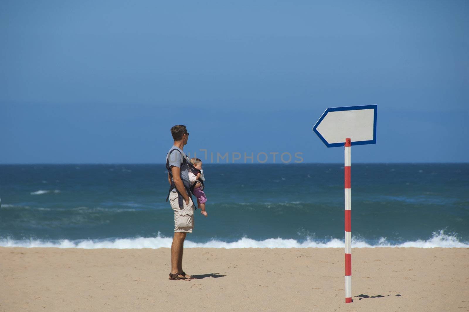 Shot of father and daughter on the beach