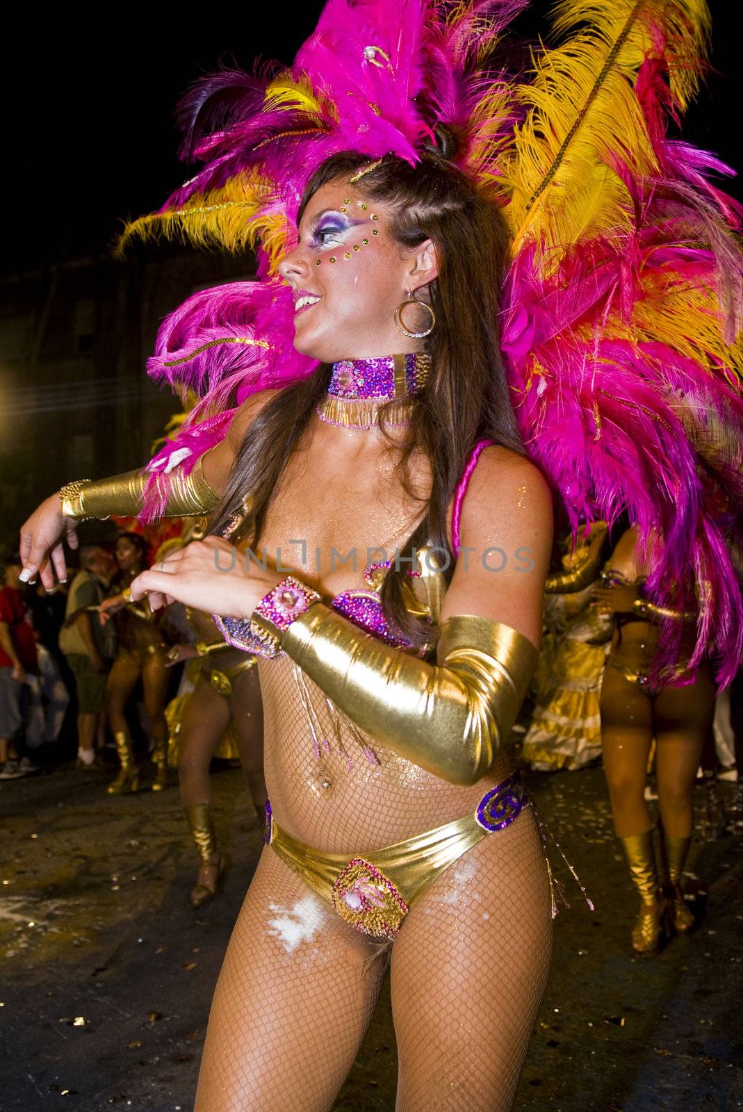 MONTEVIDEO, URUGUAY - FEB 05 2011 :  dancer participant in the annual national festival of Uruguay ,held in Montevideo Uruguay on February 05 2011