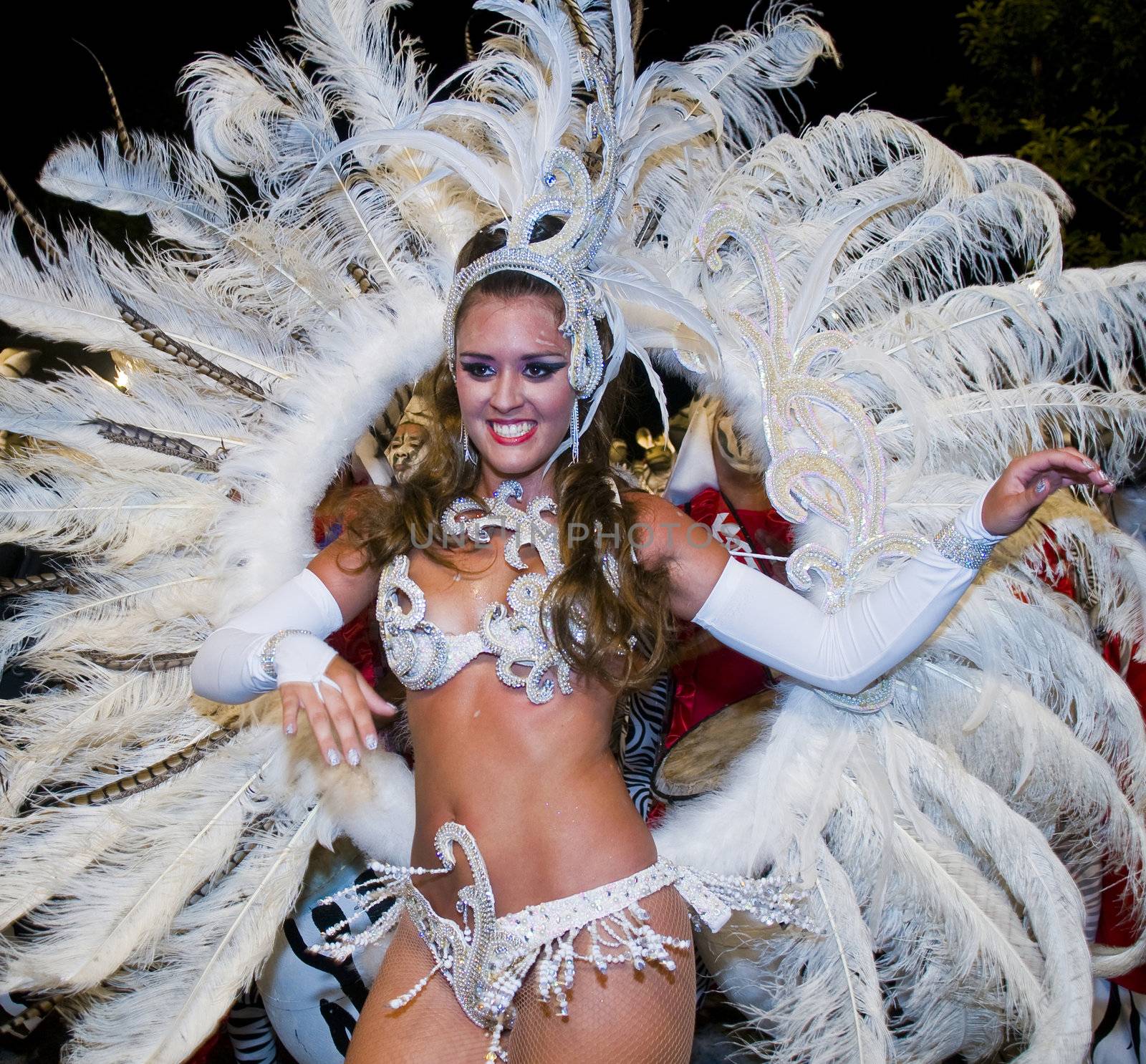 MONTEVIDEO, URUGUAY - FEB 05 2011 :  dancer participant in the annual national festival of Uruguay ,held in Montevideo Uruguay on February 05 2011