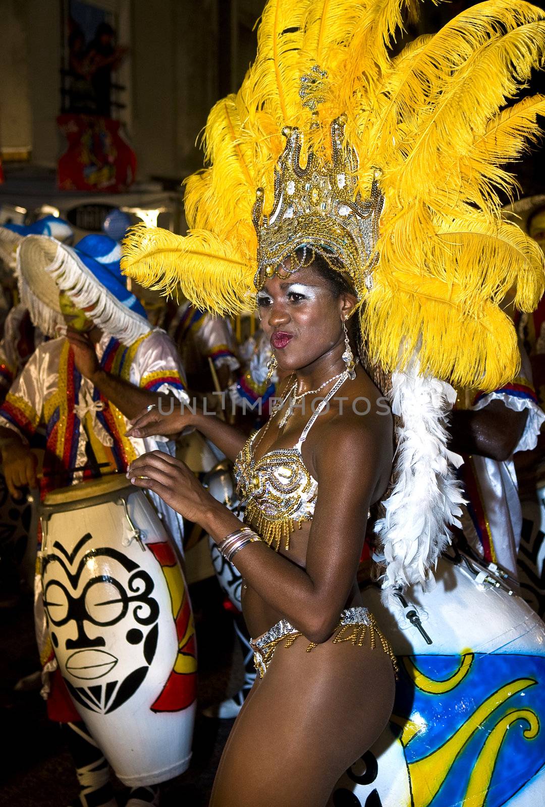 MONTEVIDEO, URUGUAY - FEB 05 2011 :  dancer participant in the annual national festival of Uruguay ,held in Montevideo Uruguay on February 05 2011