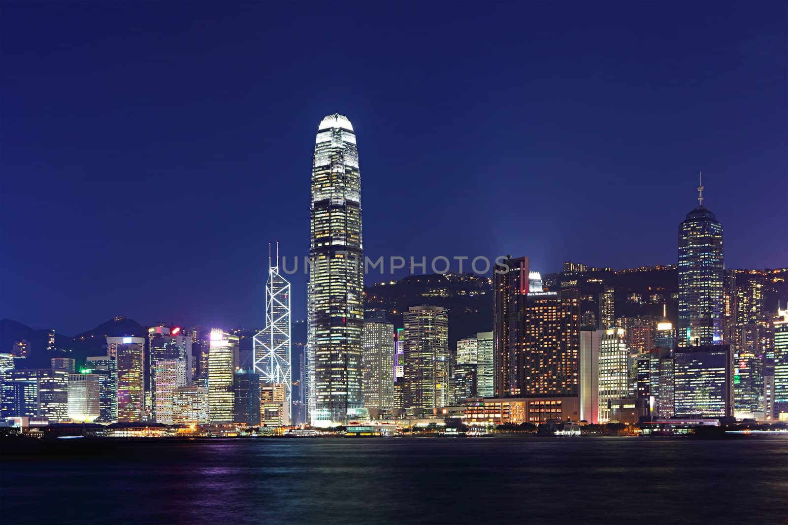 night view of Hong Kong