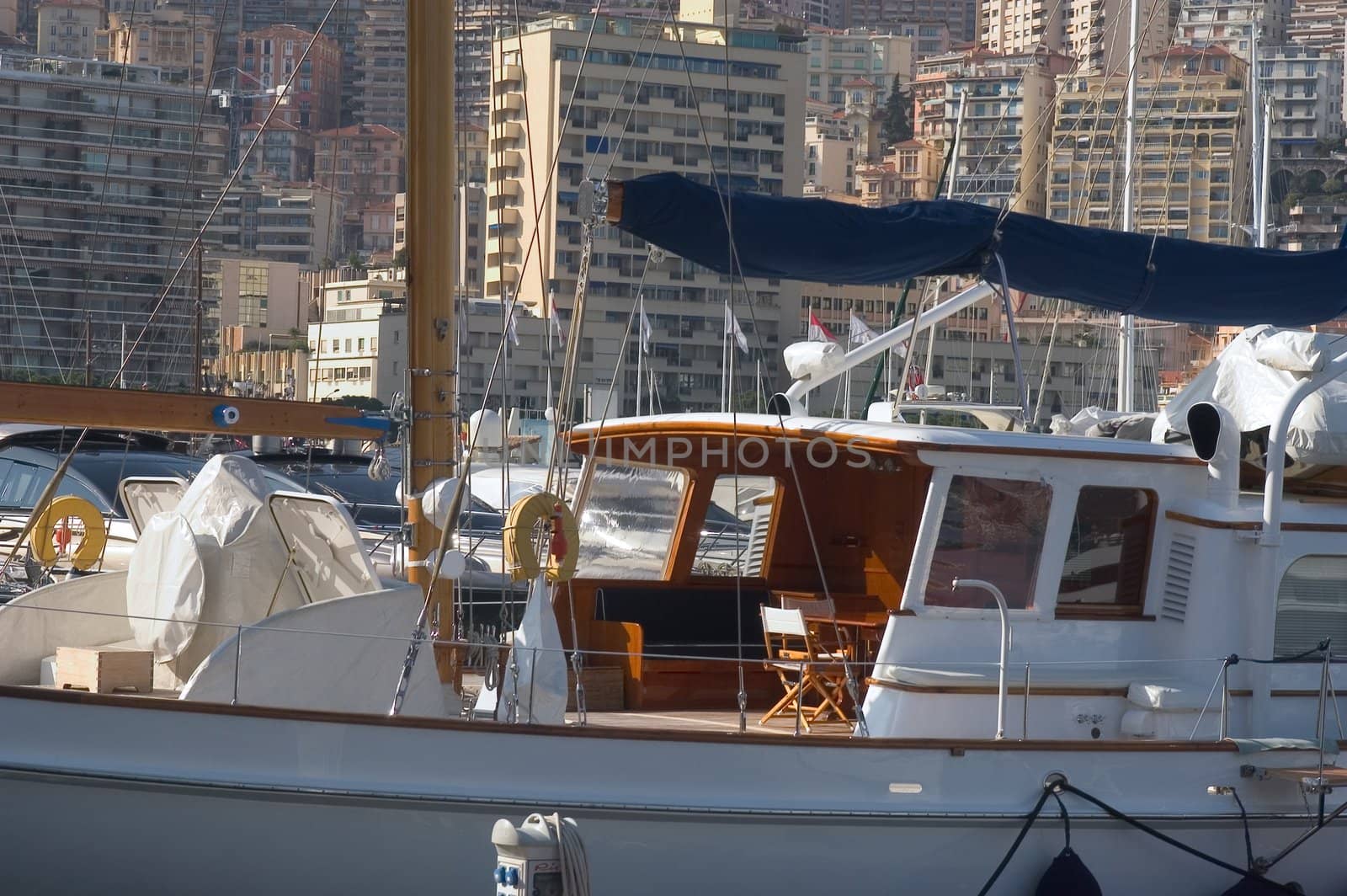 yachts in Monaco Harbour by gillespaire