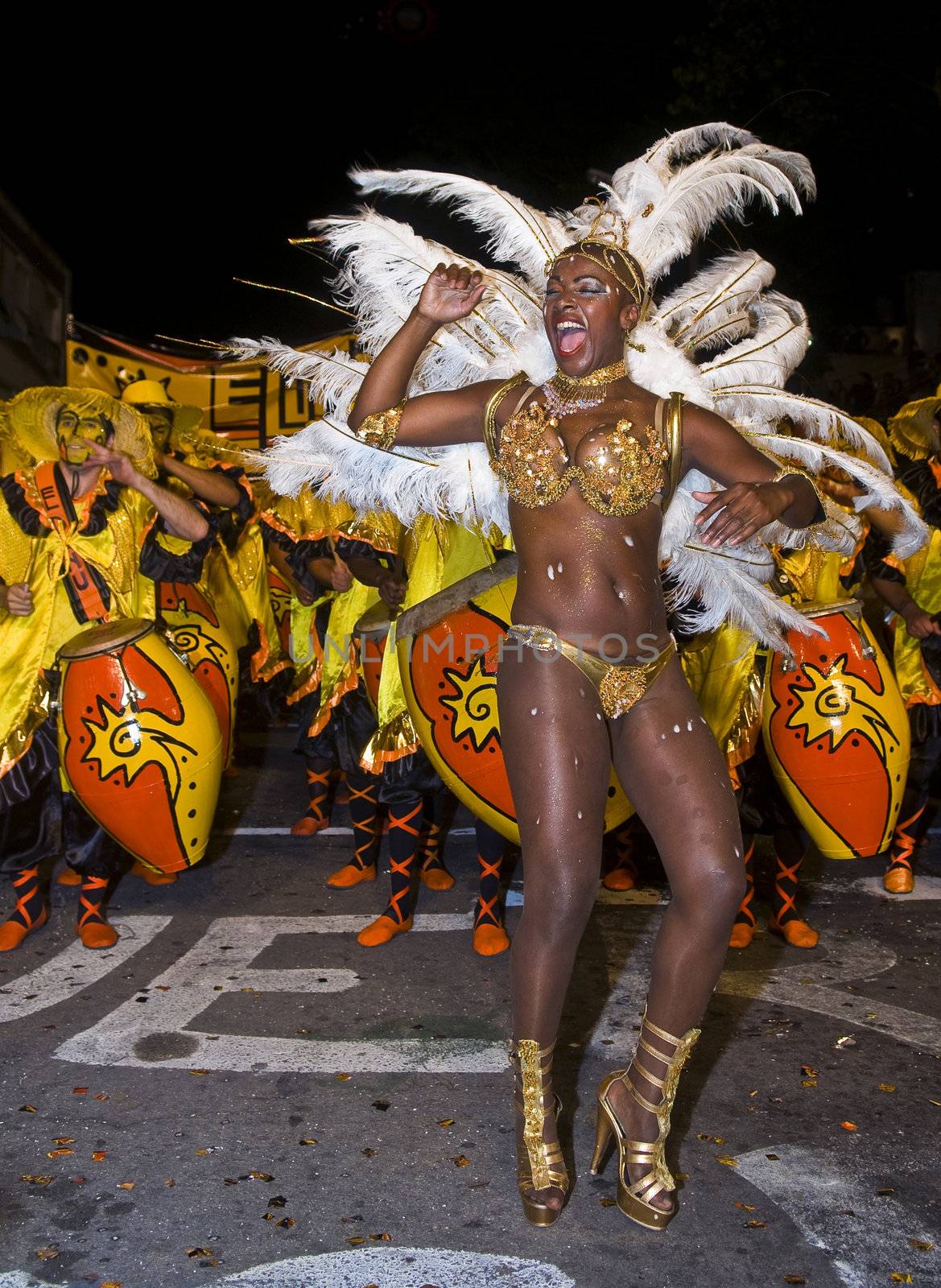 MONTEVIDEO, URUGUAY - FEB 05 2011 :  dancer participant in the annual national festival of Uruguay ,held in Montevideo Uruguay on February 05 2011