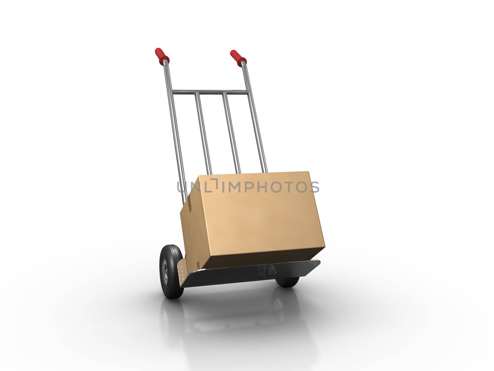 Hand Truck. Clipping Path included.