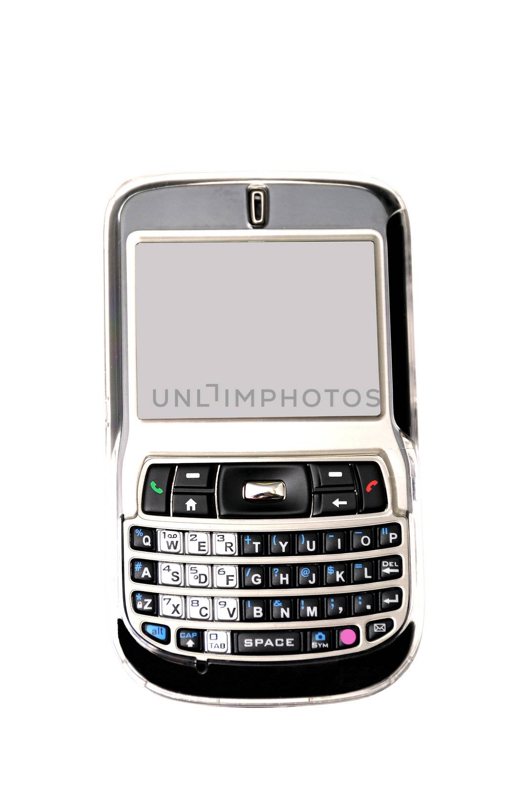 a PDA phone isolated on a white background