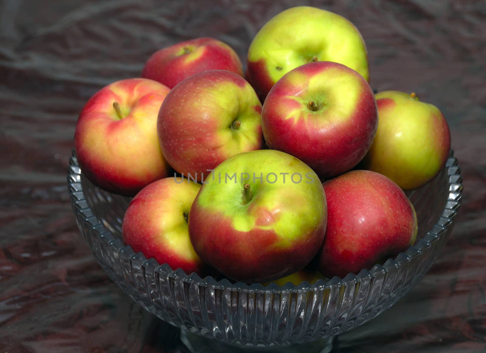 Closeup shot of Freshly harvested farm apples