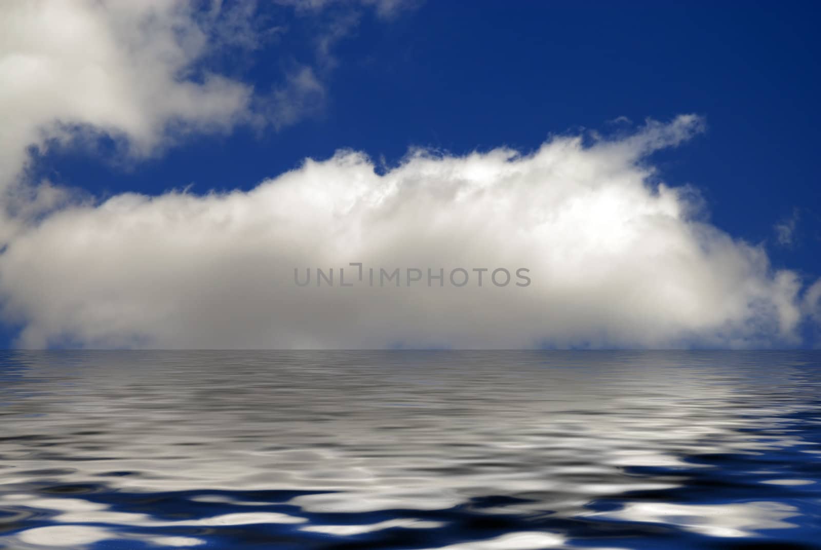 Clouds on a blue sky during bright summer