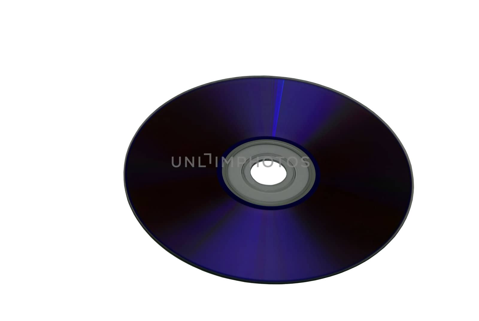 A DVD disk isolated on a white background