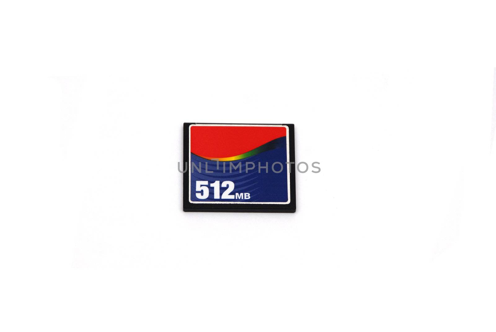 A memory card isoalted on a white background