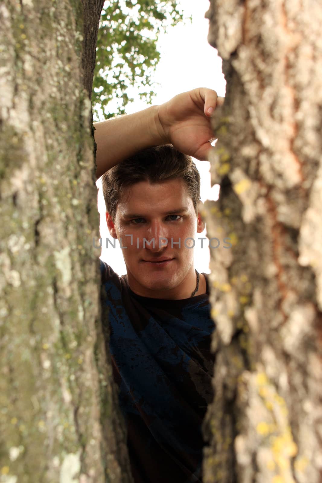 Man Looking Through Tree by mahnken