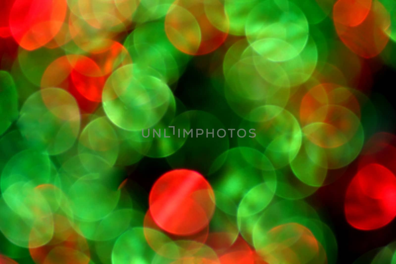 Blurred background of red and green.  Perfect abstract background for Christmas.