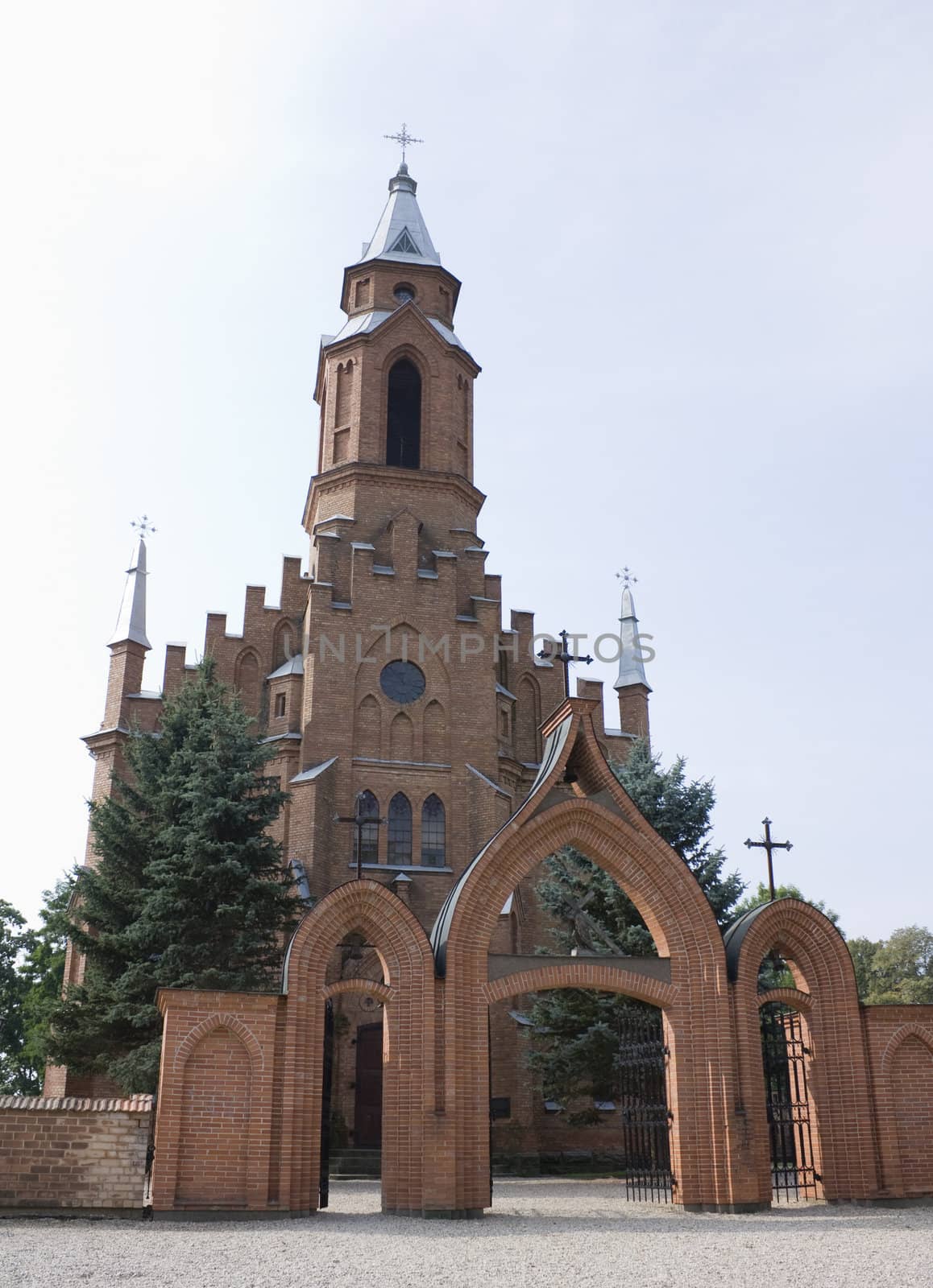 The Gothic church in Kernava, Lithuania