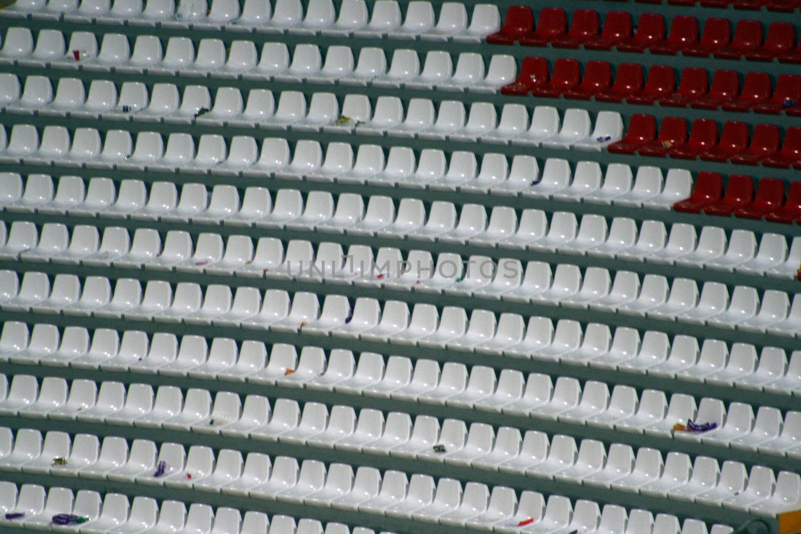 Empty Seats in stadium after an event