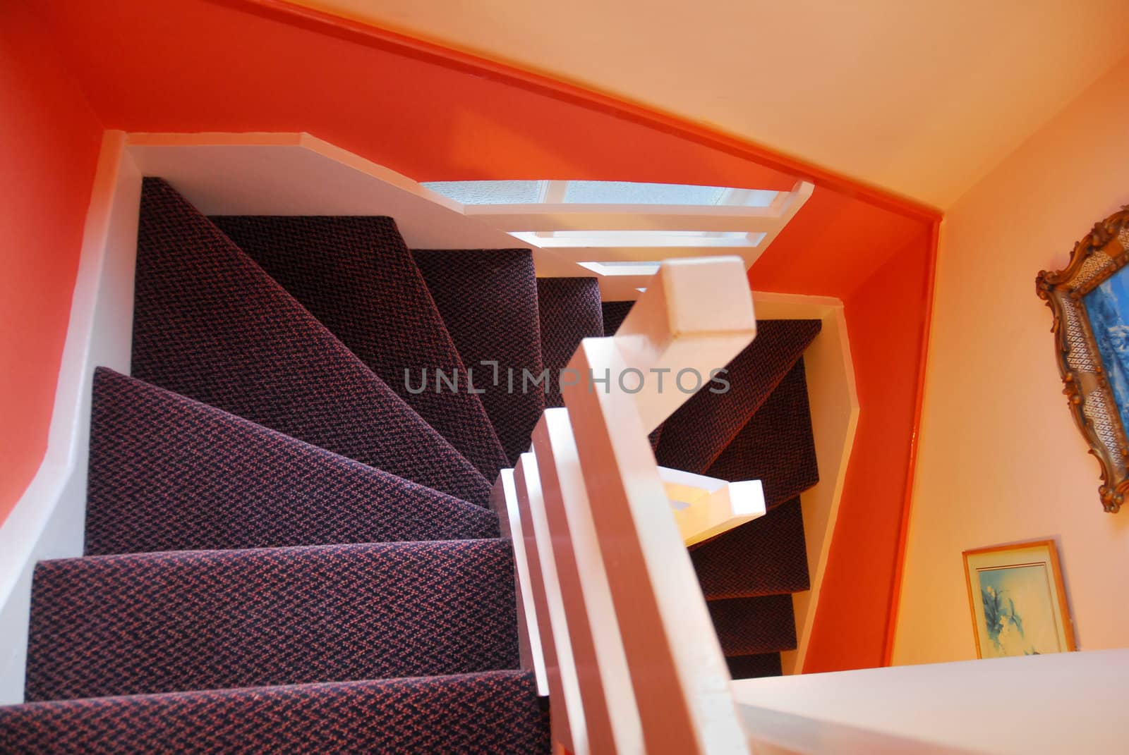 stairs in warm colors, create nice home-alike atmosfere