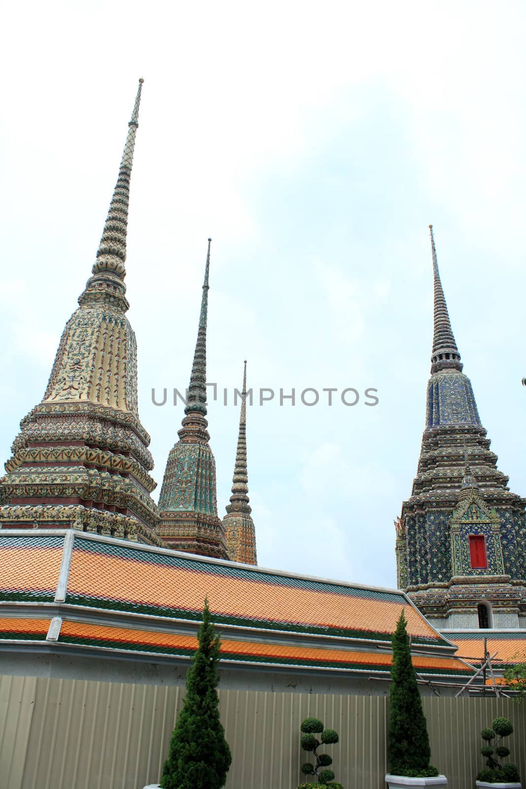 Pagoda in Wat Pho in Bangkok, Thailand