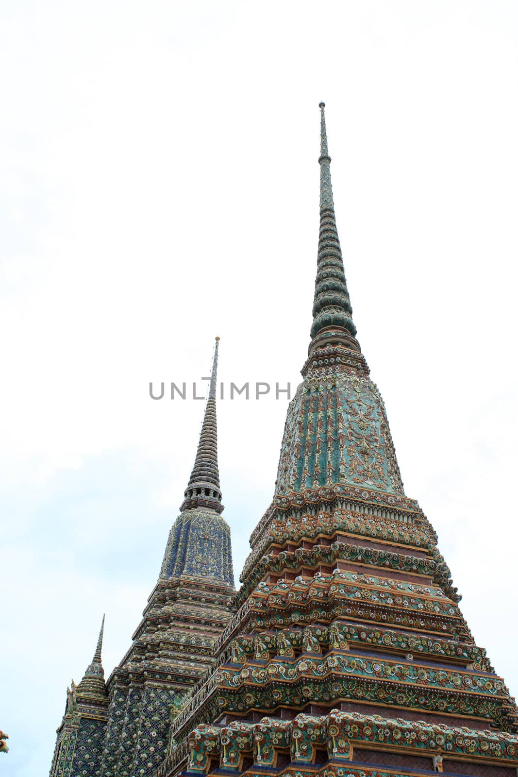 Pagoda in Wat Pho in Bangkok, Thailand