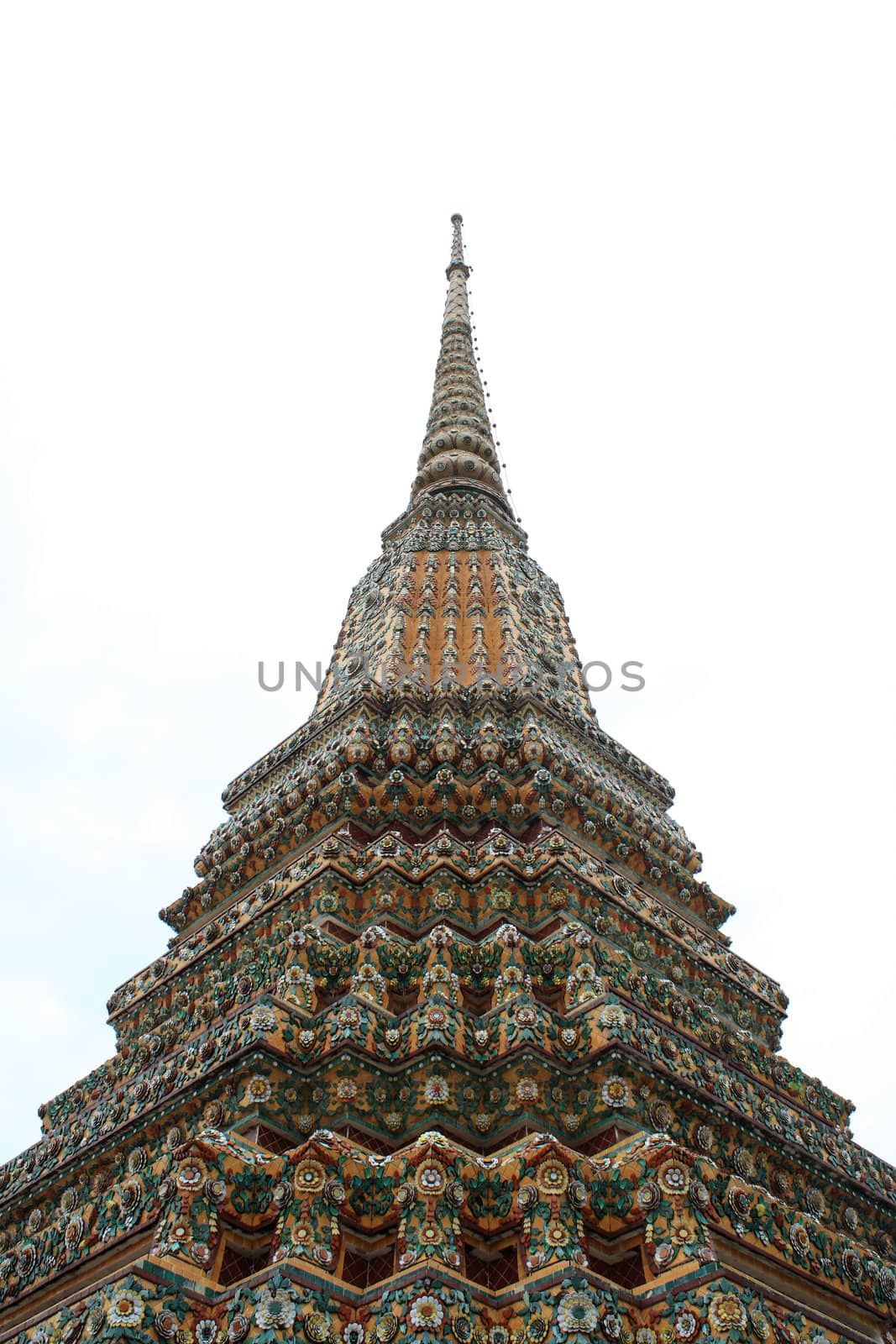 Pagoda in Wat Pho in Bangkok, Thailand