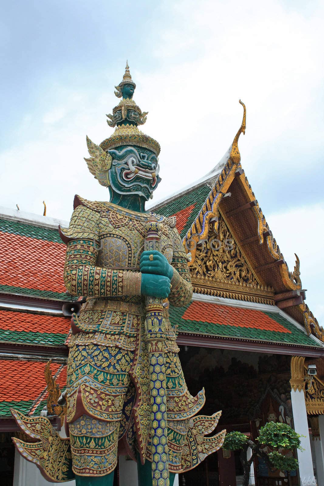 Giant Statue in Wat Phra Kaew in Bangkok, Thailand