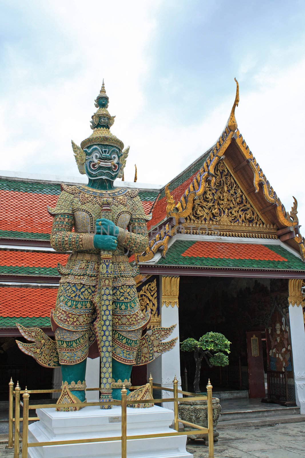 Giant Statue in Wat Phra Kaew in Bangkok, Thailand