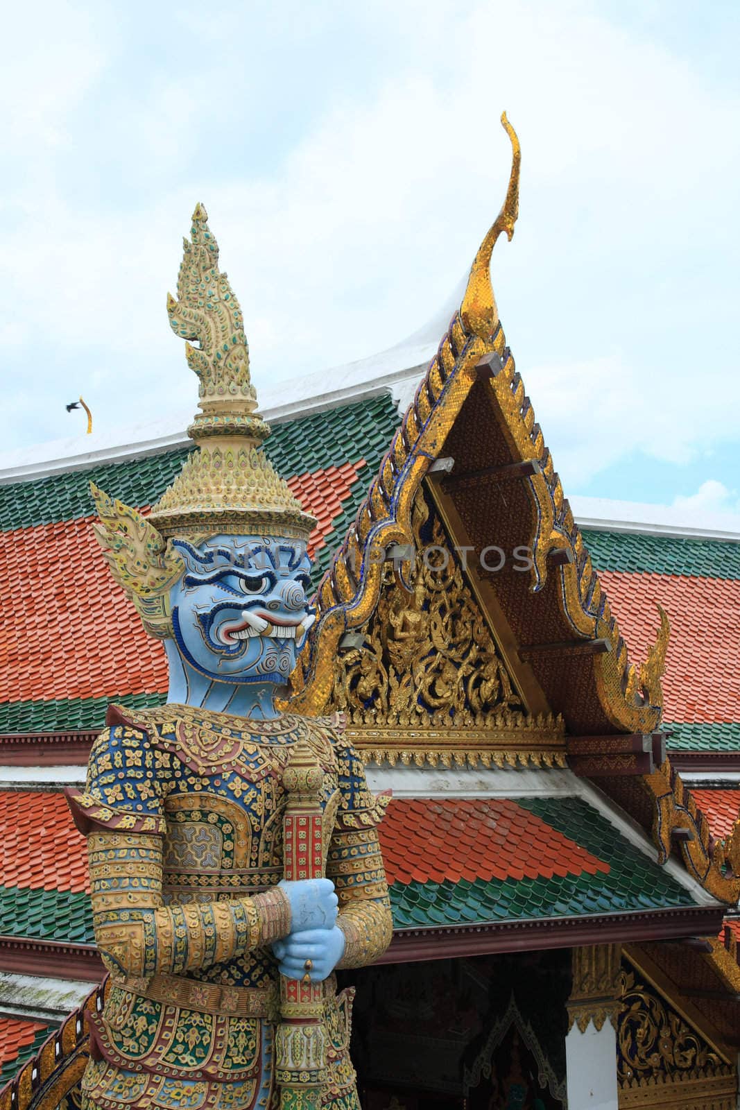 Giant Statue in Wat Phra Kaew in Bangkok, Thailand