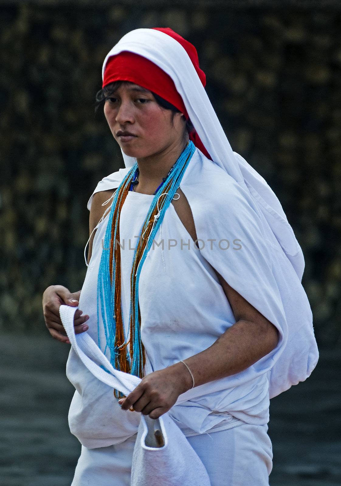 TAYRONA PARK , COLOMBIA - DECEMBER 17 2010 : Native Indian woman in "Tayrona" park , Colombia 