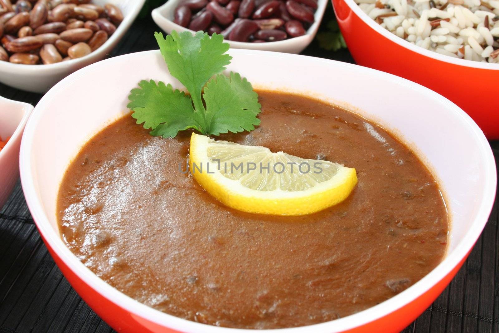 Indian Dal with Urd bean, red kidney beans, turmeric and coriander