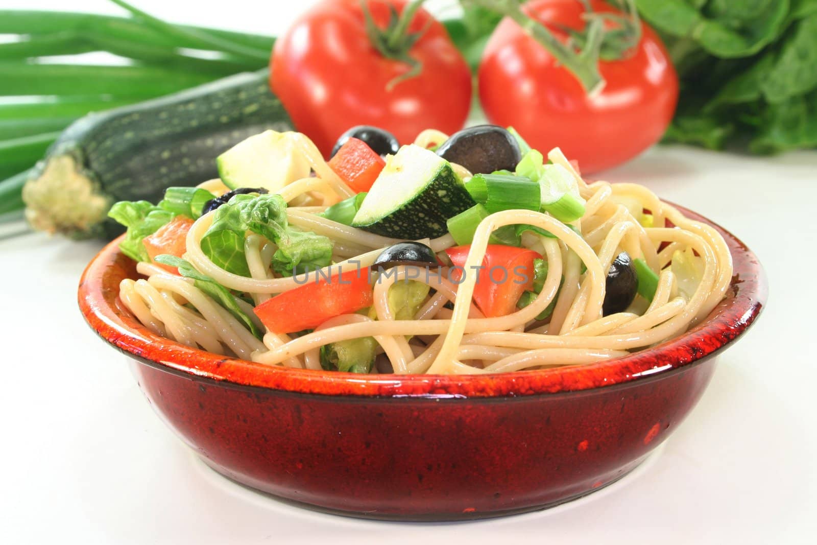 Spaghetti salad by silencefoto